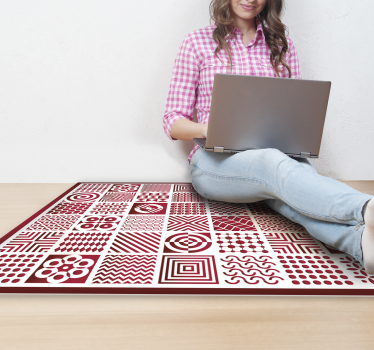 colorful tiles office vinyl carpets - TenStickers