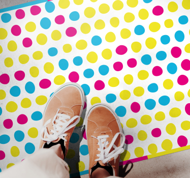 Coloured Dots geometric vinyl carpets - TenStickers