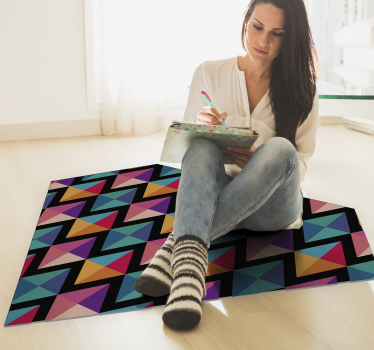 Colourful diamonds geometric vinyl carpet - TenStickers