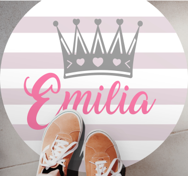 CROWN AND STRIPES custom vinyl rug - TenStickers