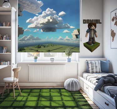 Cubed turf soil nature carpet - TenStickers