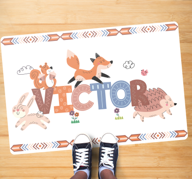 Customizable Critters custom vinyl rug - TenStickers