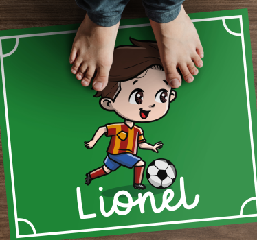 Customizable soccer custom vinyl rug - TenStickers