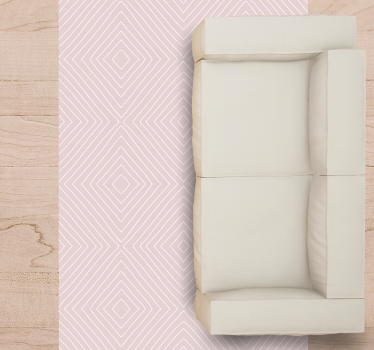 Diagonal Diamonds geometric vinyl rugs - TenStickers