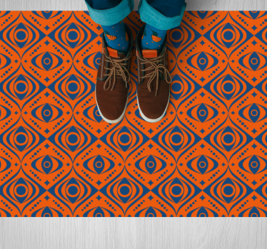 Geometric Eye Pattern geometric vinyl rugs - TenStickers