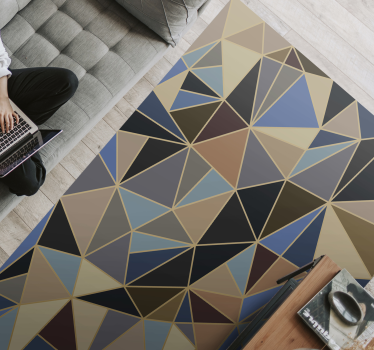 Geometric multicolor mosaic mosaic vinyl flooring - TenStickers