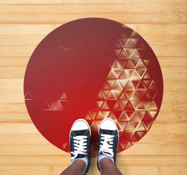 Geometric vinyl rug geometric ombre sphere - TenStickers