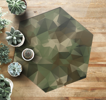 Geometric vinyl rug geometric patterned hexagon - TenStickers