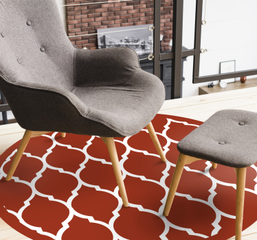Geometric vinyl rug geometric trellis design - TenStickers