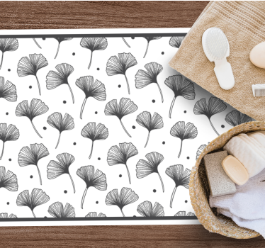 Ginkgo Leaf Inspiration nature vinyl rug - TenStickers