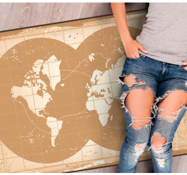 Global Map world map vinyl rug - TenStickers