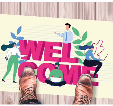 Professional welcome office vinyl rug - TenStickers