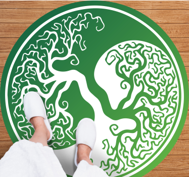 Intricate Tree Design nature vinyl rug - TenStickers