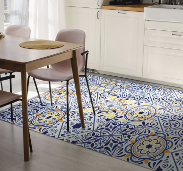 Kitchen different tiles effect kitchen flooring - TenStickers