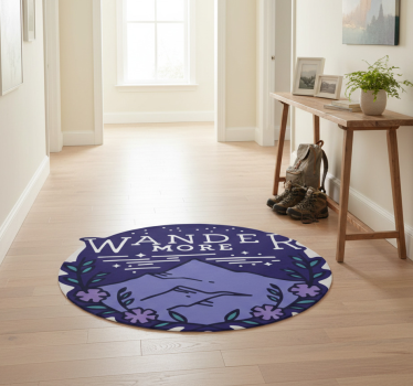 Nature vinyl rug hiking in mountains - TenStickers