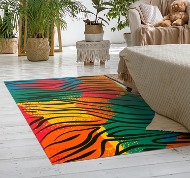 Nature vinyl rug in vibrant nature design - TenStickers
