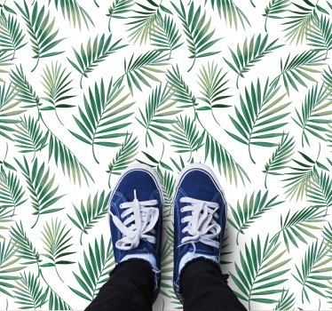 Nature vinyl rug lively greenery design - TenStickers