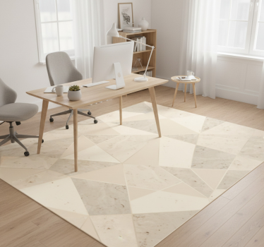 Office vinyl rug 3d golden triangles design - TenStickers