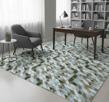 Office vinyl rug modern triangles design - TenStickers