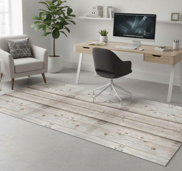 Office vinyl rug white pine wood effect - TenStickers