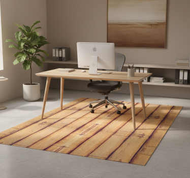 Office vinyl rug with bamboo wood texture effect - TenStickers