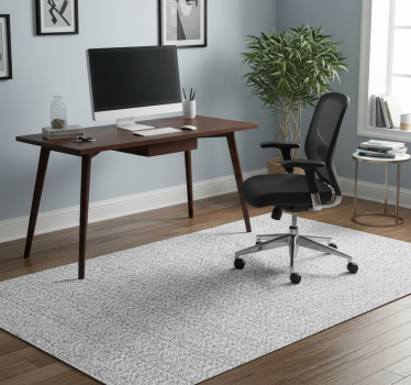 Office vinyl rug with vintage ornamental flowers - TenStickers