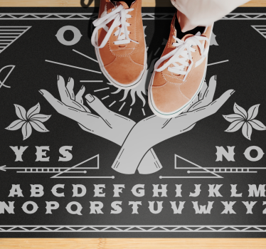 Ouija Hands Design world map vinyl rug - TenStickers