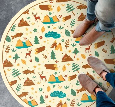OUTDOOR ADVENTURE SCENERY nature vinyl rug - TenStickers
