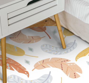 Pastel feathers  nature carpet - TenStickers