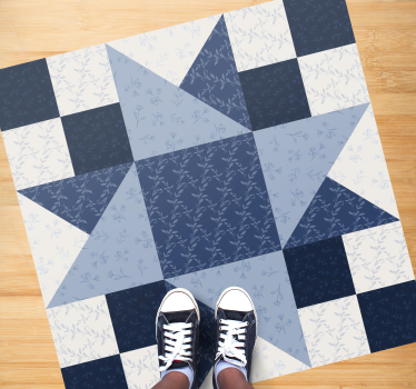 Patchwork Star Pattern geometric vinyl rugs - TenStickers