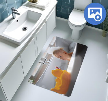 Personalised image custom vinyl rug - TenStickers