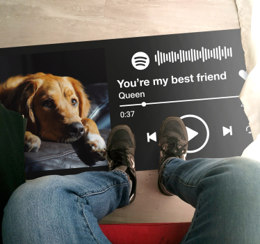 Personalized Song Showcase custom vinyl rug - TenStickers