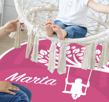 Personalized Swing custom vinyl rug - TenStickers