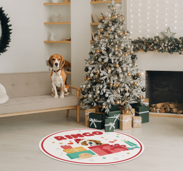 Personalized pet festive floor carpet - TenStickers