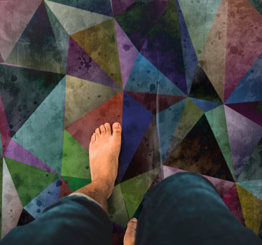 Picasso style color depth pattern contemporary rugs - TenStickers
