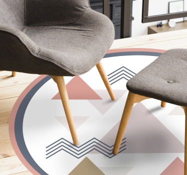Pink Triangles geometric carpets - TenStickers