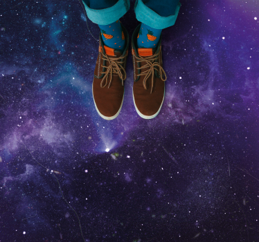 Purple star shower nature carpet - TenStickers
