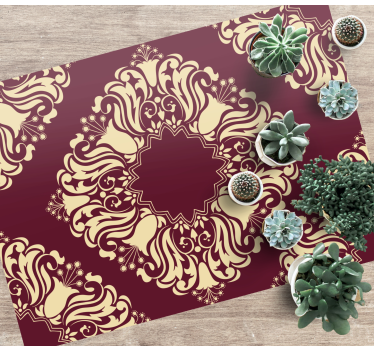 Red ancient Russian style ethnic style rugs - TenStickers