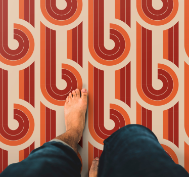 Retro Geometric Pattern geometric vinyl rugs - TenStickers