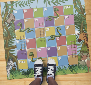 Snakes and Ladders game vinyl rug - TenStickers