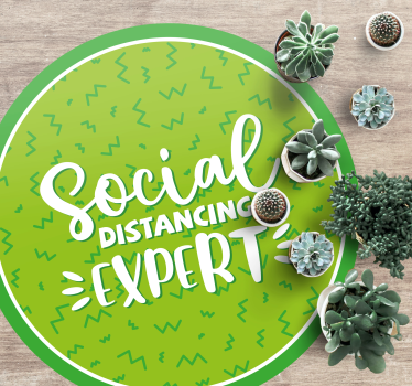 SOCIAL DISTANCING EXPERT world map vinyl rug - TenStickers