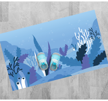 Subaquatic Landscape nature vinyl rug - TenStickers