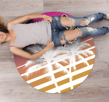 Sunset Vintage Landscape nature carpet - TenStickers
