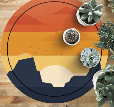 Twilight Peak Vista nature vinyl rug - TenStickers
