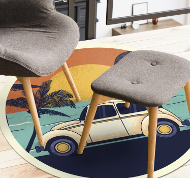 Welcome to 70's retro rug - TenStickers