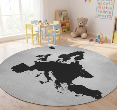World map vinyl rug chalkboard europe - TenStickers