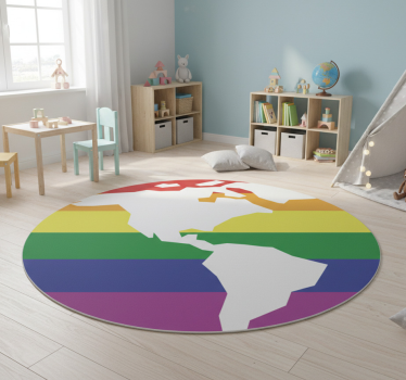 World map vinyl rug gay world map adhesive - TenStickers