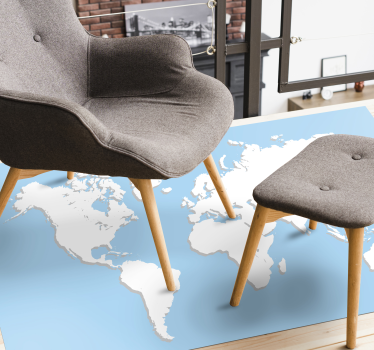 World map vinyl rug global map - TenStickers