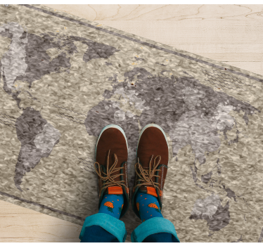 World map vinyl rug global map design - TenStickers