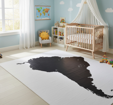 World map vinyl rug south america shape - TenStickers